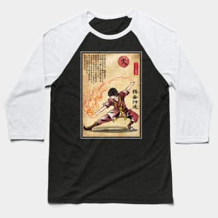 Fire nation master woodblock Baseball T-Shirt